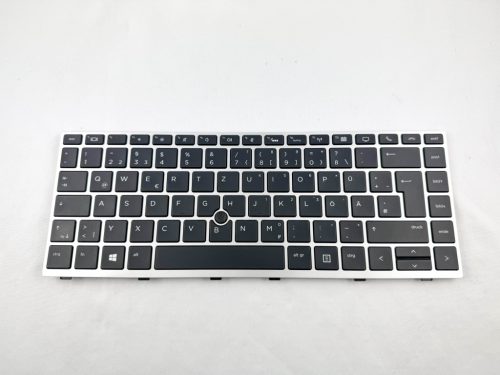 HP EliteBook 840 G5 840 G6 745 G5 745 G6 ZBook 14u G5 G6 használt német világítós laptop billentyűzet trackpoint L11307-041