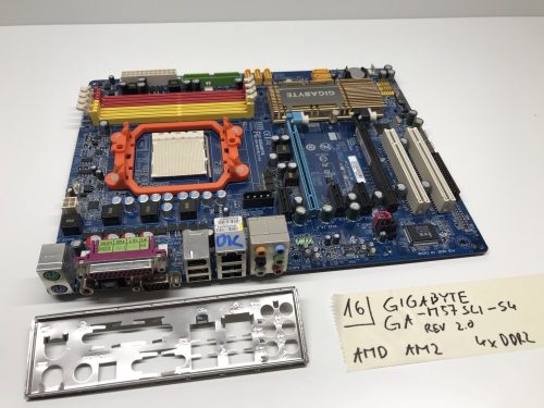 Gigabyte GA-M57SLI-S4 AM2 AM2+ használt alaplap PCI-e DDR2