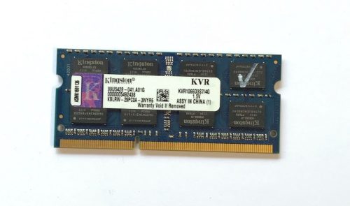 4Gb DDR3 1066Mhz PC3-8500 használt laptop notebook ram memória SO-DIMM