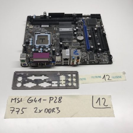 MSI G41M-P28 LGA775 használt alaplap DDR3 G41 PCI-e Integrát VGA