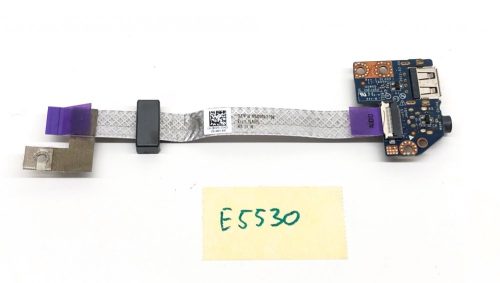 Dell Latitude E5530 USB Jack Audio csatlakozó panel + szalag kábel használt bontott 08DVRJ