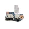   Dell Latitude E5530 USB Jack Audio csatlakozó panel + szalag kábel használt bontott 08DVRJ