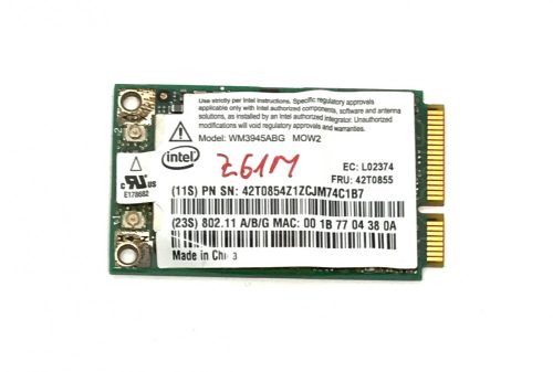 Intel WM3945ABG MOW2 laptop Wi-Fi kártya mini PCI-e Wifi WLAN adapter 802.11a/b/g 42T0855