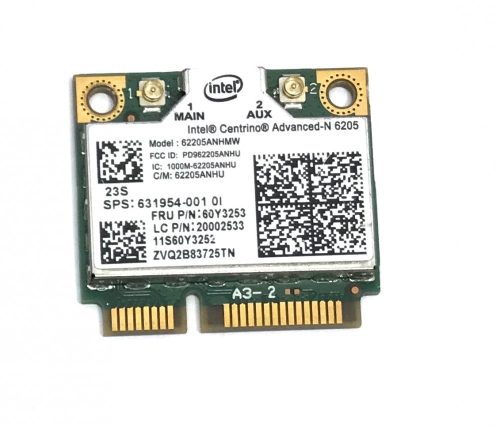 HP Lenovo mini PCI-e Wifi WLAN kártya adapter 802.11b/g/n 300Mbps 631954-001 60Y3253 2,4Ghz 5Ghz