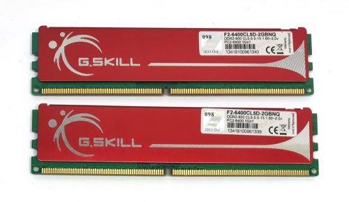 G.Skill 2GB KIT DDR2 használt memória RAM 800Mhz PC2-6400 F2-6400CL5D-2GBNQ  2x1Gb