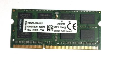 8Gb DDR3 1600Mhz PC3-12800 használt Laptop ram memória SO-DIMM