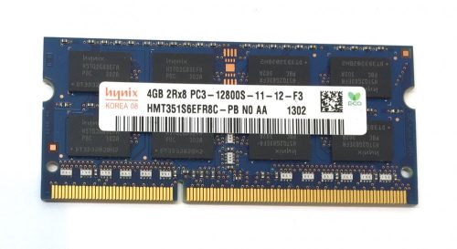 4Gb DDR3 1600Mhz PC3-12800 használt Laptop ram memória SO-DIMM