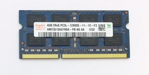 4Gb DDR3L 1600Mhz PC3L-12800 használt laptop ram notebook memória SO-DIMM 1,35V