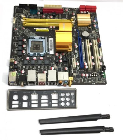Asus P5QL-M DLX/WIFI LGA775 használt alaplap DDR2 P43 6db SATA WIFI
