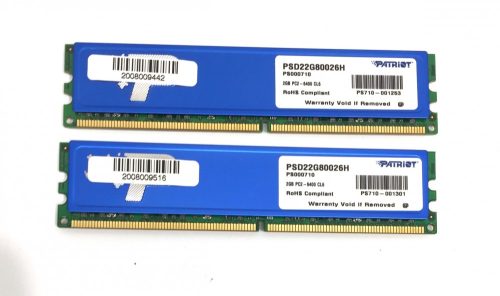 Patriot 4Gb DDR2 2x2Gb KIT 800MHz memória ram PC2-6400 PSD22G80026H