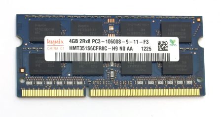 4Gb DDR3 1333Mhz PC3-10600 használt Laptop ram memória SO-DIMM 