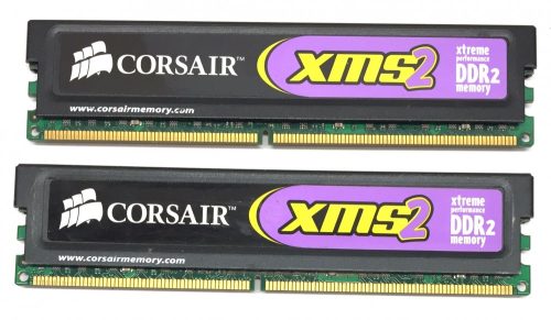 Corsair XMS2 2Gb 2x1Gb DDR2 675Mhz memória Ram PC2-5400 CM2X1024-5400C4 CL4