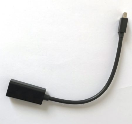 Mini Display Port DP ThunderBolt - HDMI átlakító adapter kábel Fekete 24cm