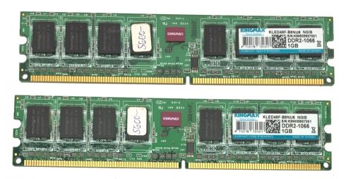 Kingmax 2Gb 2x1Gb DDR2 1066Mhz használt PC memória Ram PC2-8500 KLED48F-B8KU6
