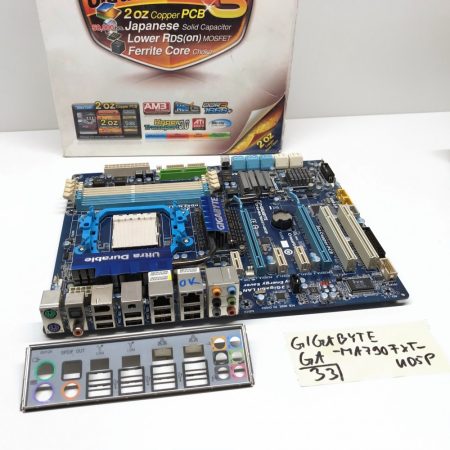 Gigabyte GA-MA790FXT-UD5P AM3 AMD 790FX használt alaplap 10x Sata 5x PCI-e DDR3