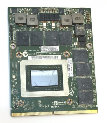 nVidia Quadro 3000M Laptop videokártya 2Gb GDDR5 MXM 3.0b N12E-Q1