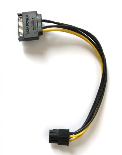 SATA táp PCI-e VGA 6pin táp kábel átalakító