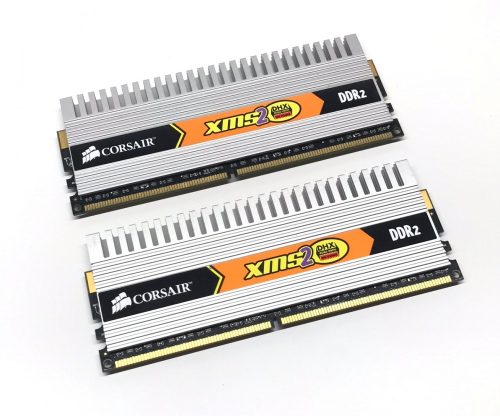 Corsair XMS2 4Gb KIT 2x2Gb DDR2 800Mhz használt PC számítógép memória Ram CM2X2048-6400C4DHX PC2-6400