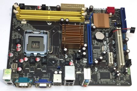 Asus P5kPL-AM SE  LGA775 használt alaplap DDR2 G31 Chipset DDR2 PCI-e SATA integrált videokártya