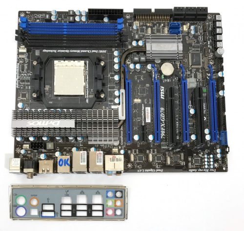 MSI 790FX-GD70 AMD AM3 használt alaplap 790FX DDR3 4db PCI-e x16 8db SATA