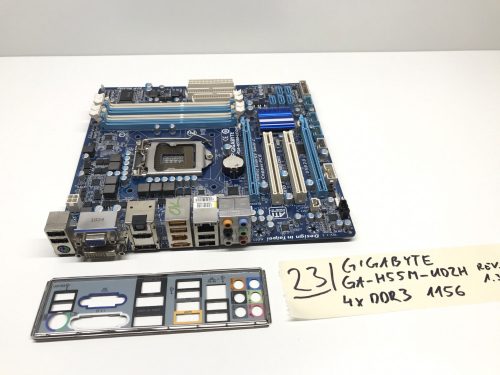  Gigabyte GA-H55M-UD2H LGA1156 használt alaplap H55 PCI-e DDR3 1. gen.