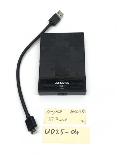 ADATA HV611 1TB használt külső HDD USB 3.0 merevlemez 2,5” 