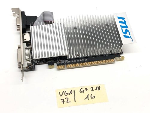MSI nVIDIA Geforce GT 210 1Gb használt videokártya GDDR3 64bit PCIe HDMI N210-MD1GD3H/LP
