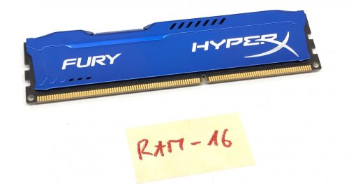 Kingston HyperX Fury 4Gb DDR3 használt memória RAM 1600MHz PC3-12800 CL10 HX316C10F/4