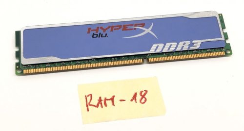 Kingston HyperX Blu 4Gb DDR3 használt memória RAM 1600MHz PC3-12800 CL9 KHX1600C9D3B1/4G