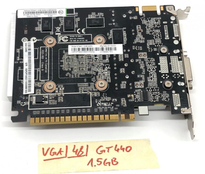 Carte Graphique NVIDIA GeForce GT 440 – 1,5 Go DDR3 – PCIe 2.0 – DVI/HDMI/VGA – Occasion