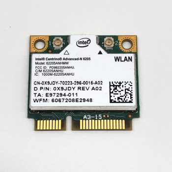   Intel 6205 WLAN wifi kártya adapter Dell E5420 E5430 802.11b/g/n 300Mbps 0X9JDY